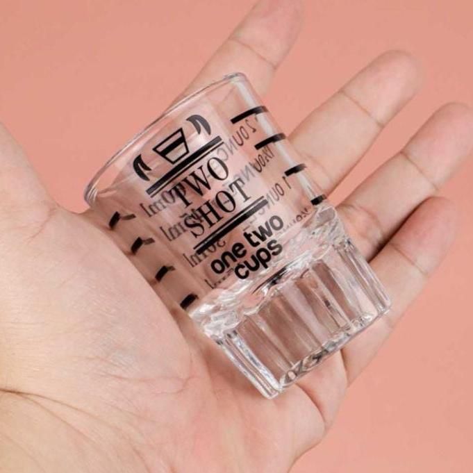 Gelas Kopi Espresso Shot Glass Coffee Mug Cup 60 ml dengan takaran